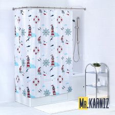 Штора для ванной Homing Lighthouses