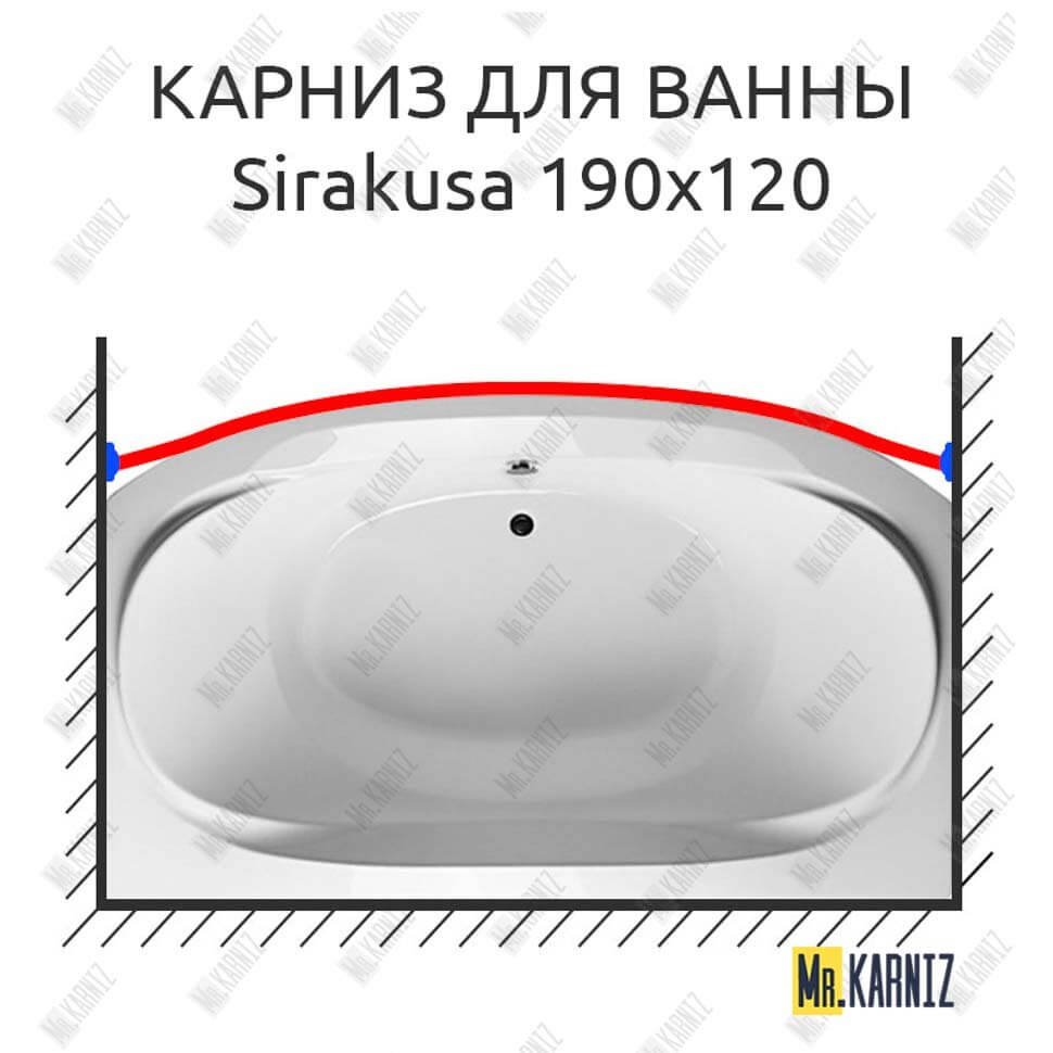 Карниз для ванны 1 MarKa Sirakusa Передний борт 190х120 Усиленный 20 мм MrKARNIZ