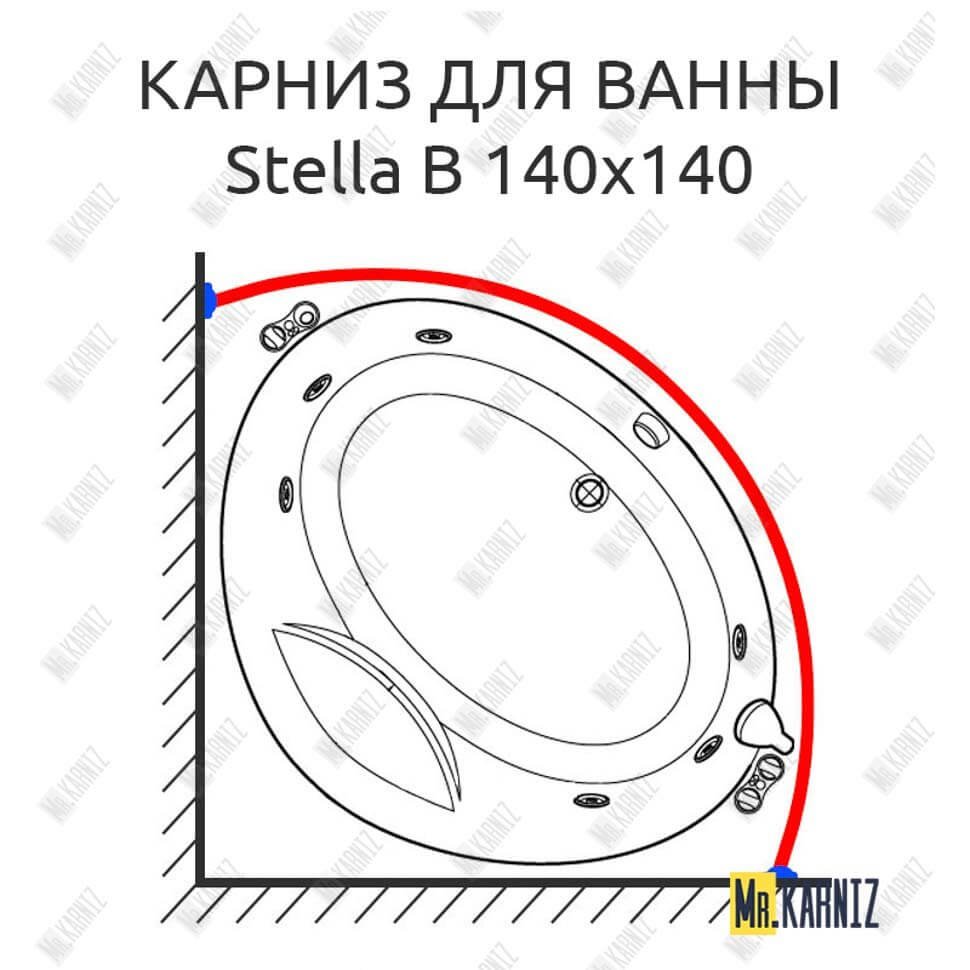 Карниз для ванны Doctor Jet Stella B 140х140 Усиленный 20 мм MrKARNIZ Карниз для ванны Doctor Jet Stella B 140х140 Усиленный 20 мм MrKARNIZ