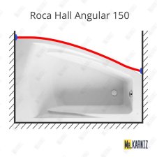 Карниз для ванны Roca Hall Angular Передний борт 150 Усиленный 20 мм MrKARNIZ