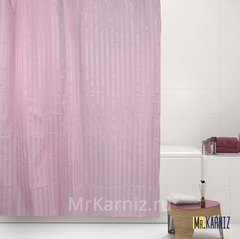 Штора для ванной BIG розовая