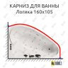 Карниз для ванны Aquatika Логика 160х105 (Усиленный 25 мм) MrKARNIZ фото 1