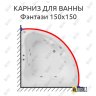 Карниз для ванны Bach Фэнтази 150х150 Усиленный 20 мм MrKARNIZ фото 1