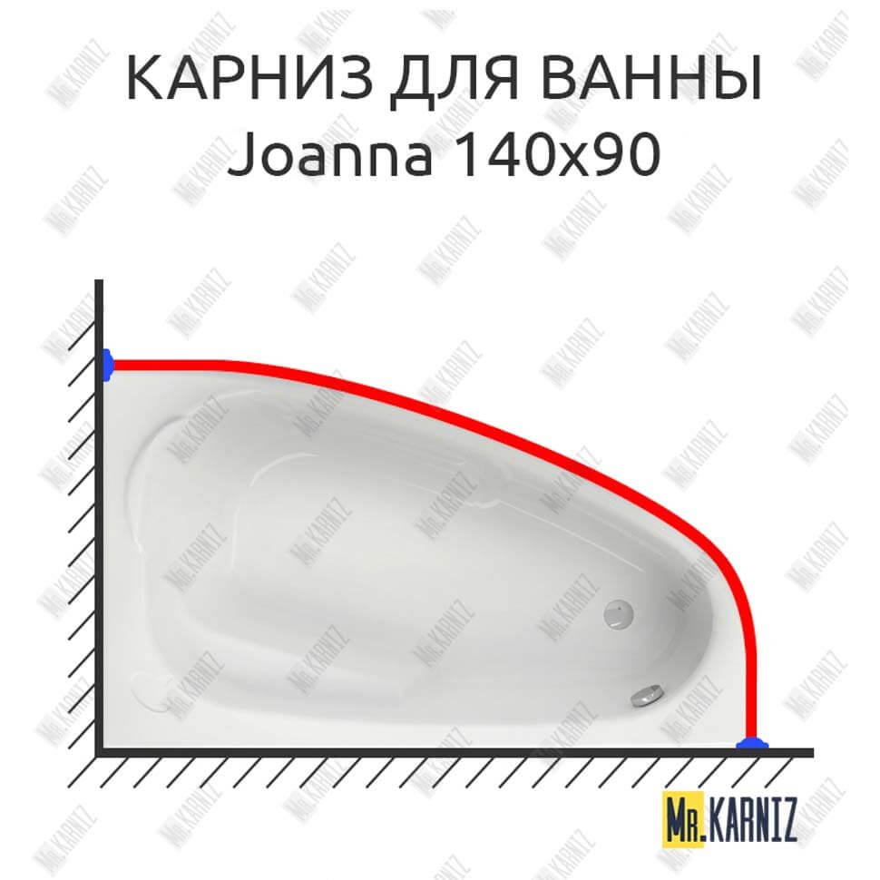 Карниз для ванны Cersanit Joanna 140х90 (Усиленный 25 мм) MrKARNIZ