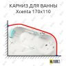 Карниз для ванны Alpen Xcenta 170х110 Усиленный 25 мм MrKARNIZ фото 1