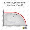 Карниз для ванны Aquanet Graciosa 150х90 (Усиленный 25 мм) MrKARNIZ фото 1