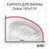 Карниз для ванны Polla Dolce 165х110 Усиленный 25 мм MrKARNIZ фото 1